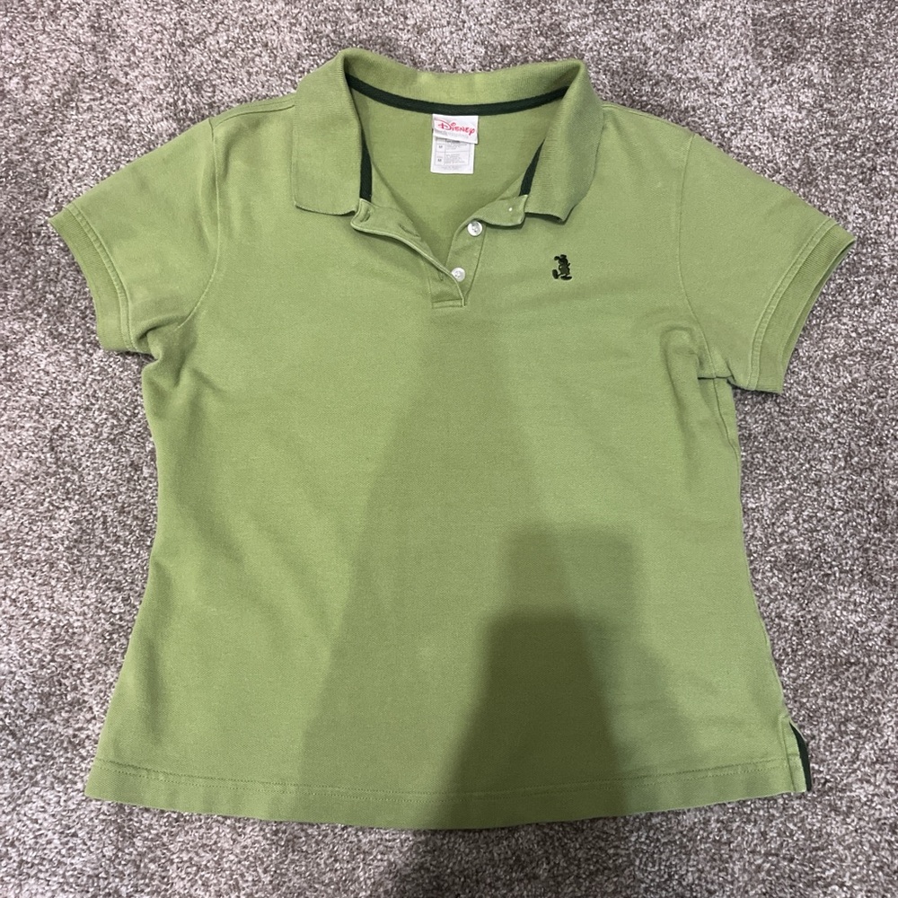 Green Disney collared t-shirt